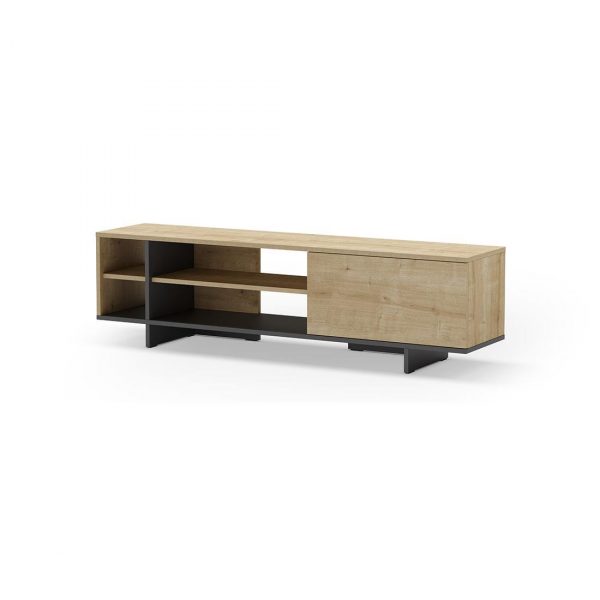MUEBLE TV 1P 4H CEQUOIA ROBLE/NEGRO MEC17136 - Imagen 2