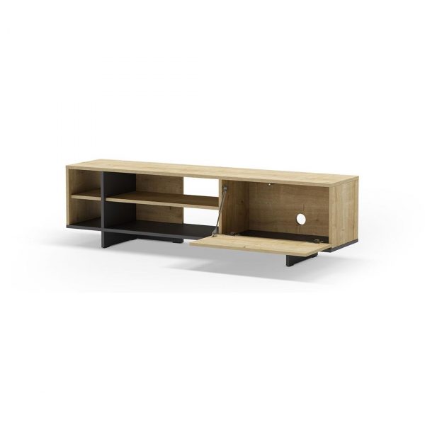 MUEBLE TV 1P 4H CEQUOIA ROBLE/NEGRO MEC17136 - Imagen 3