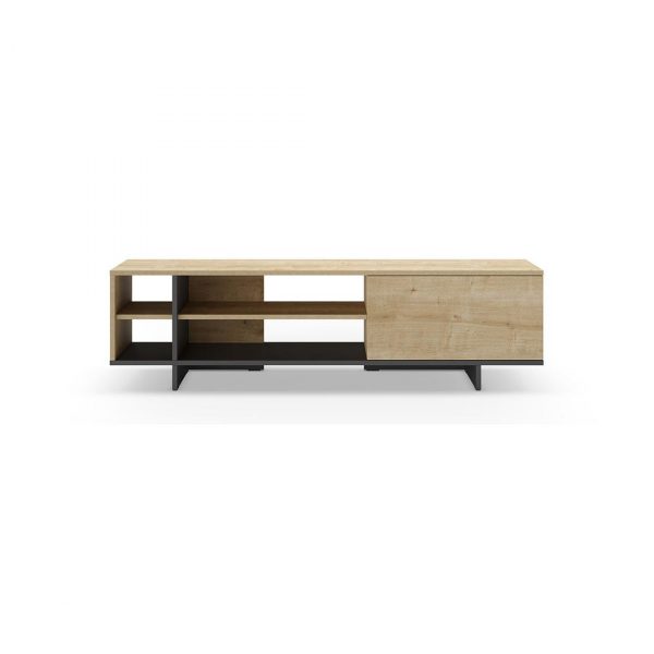 MUEBLE TV 1P 4H CEQUOIA ROBLE/NEGRO MEC17136 - Imagen 4