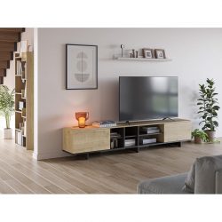 MUEBLE TV 2P 230CM CEQUOIA ROBLE/NEGRO MEC17296