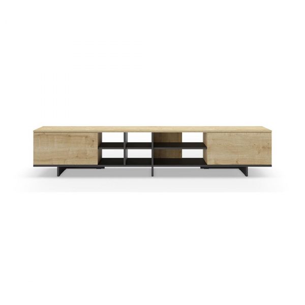 MUEBLE TV 2P 230CM CEQUOIA ROBLE/NEGRO MEC17296 - Imagen 4