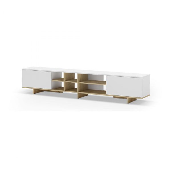 MUEBLE TV 2P 230CM CEQUOIA BLANCO/ROBLE MEC17294 - Imagen 2