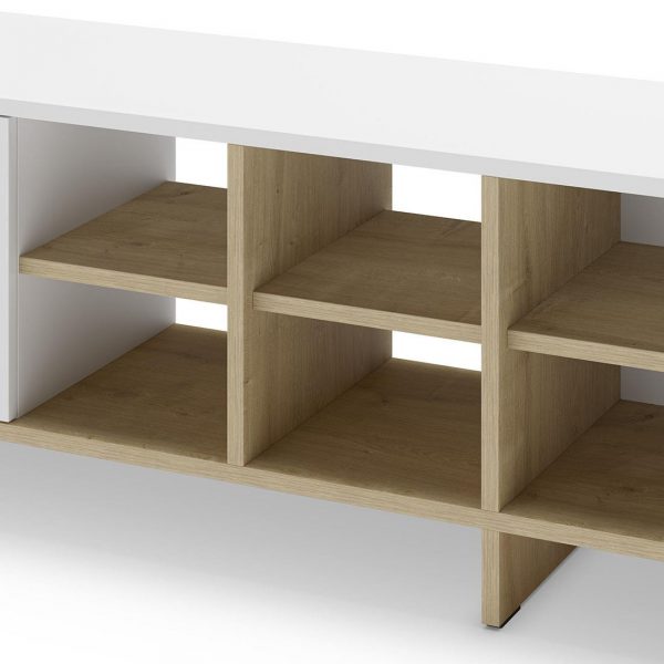 MUEBLE TV 2P 230CM CEQUOIA BLANCO/ROBLE MEC17294 - Imagen 4