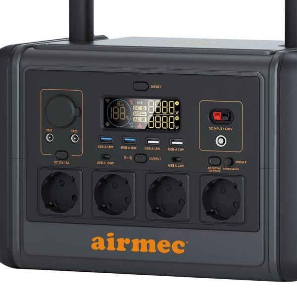 ESTACION DE ENERGIA PORTATIL 1.200W 1024WH AIRMEC AM131571 - Imagen 2