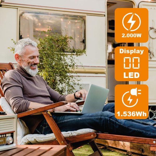 ESTACION DE ENERGIA PORTATIL 2.000W 1536WH AIRMEC AM131572 - Imagen 3