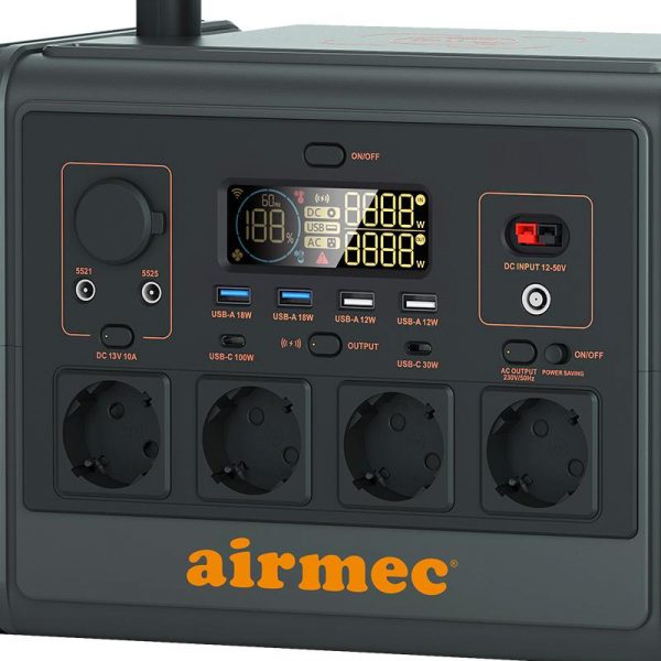 ESTACION DE ENERGIA PORTATIL 800W 768WH AIRMEC AM131570 - Imagen 2