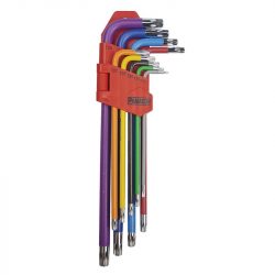 JUEGO LLAVES TORX COLORES 9PCS PAMACON PM1779