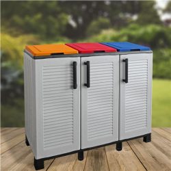 ARMARIO PARA RECICLAJE 3 COMPARTIMIENTOS 1020X370X840MM ARTPLAST F100/ECOLOR