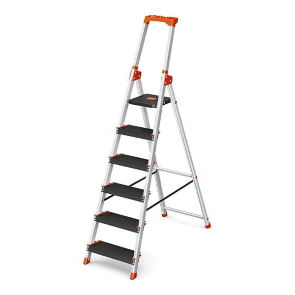 ESCALERA REFORZADA 7 PELDAÑOS 12CM 150KG BRONCO 21-022