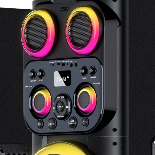 ALTAVOZ 2 TORRES SERIE VIVACE 2X12" CON 2 MICROFONOS 1.000W LARRYHOUSE LH2227 - Imagen 3
