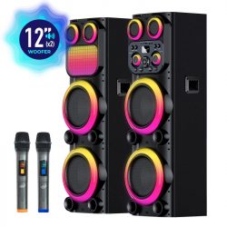 ALTAVOZ 2 TORRES SERIE VIVACE 2X12" CON 2 MICROFONOS 1.000W LARRYHOUSE LH2227