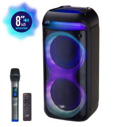 ALTAVOZ SERIE BEMOL 2X8" CON MICROFONO 300W LARRYHOUSE LH2225
