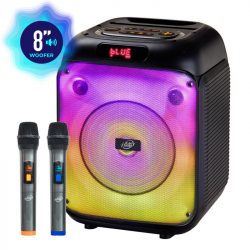 ALTAVOZ SERIE PIPPER 8" CON 2 MICROFONOS 200W LARRYHOUSE LH2223