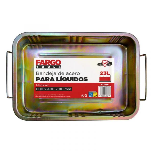 BANDEJA ACERO PARA LIQUIDOS 23 LITROS  FARGO TOOLS FT1239 - Imagen 2