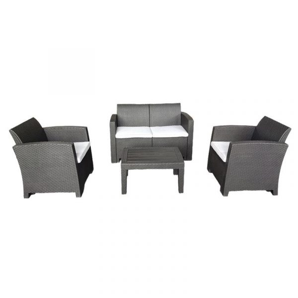 CONJUNTO RESINA SOFA+2 SILLAS+MESA 4PCS SERIE ORLANDO DONNA GARDEN DG1424 - Imagen 2