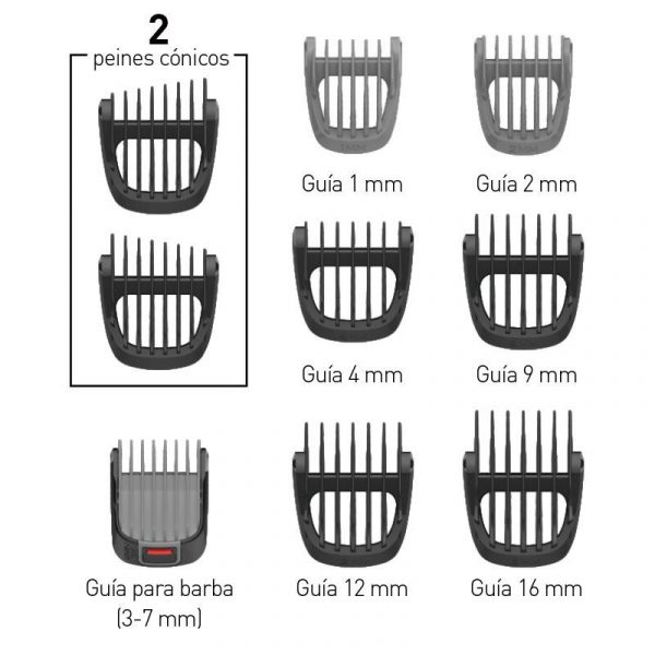 CORTAPELOS 14 EN 1 CON BATERIA DE LITIO LARRYHOUSE LH2217 - Imagen 3