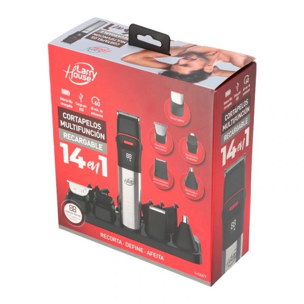 CORTAPELOS 14 EN 1 CON BATERIA DE LITIO LARRYHOUSE LH2217 - Imagen 7
