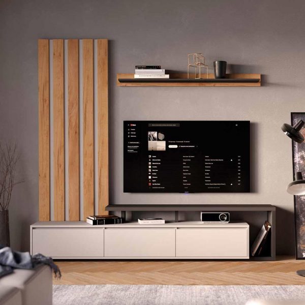 MUEBLE TV KLER COMPOSICION SALON C/ASHY ANTRACITA GB2510001AA
