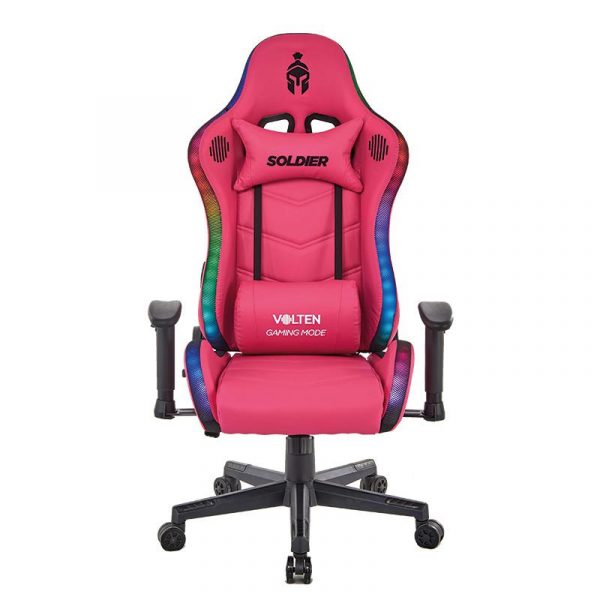 SILLA GAMING RGB SOLDIER ROSADA VOLTEN VL1613 - Imagen 2
