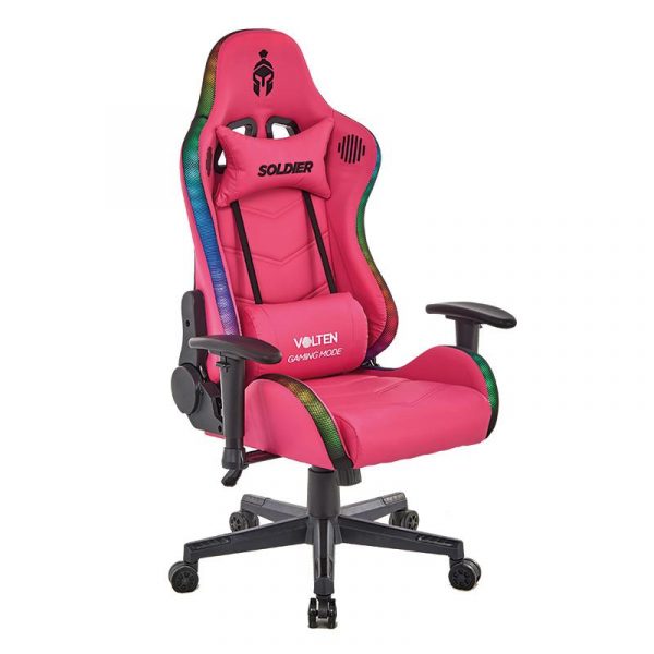 SILLA GAMING RGB SOLDIER ROSADA VOLTEN VL1613