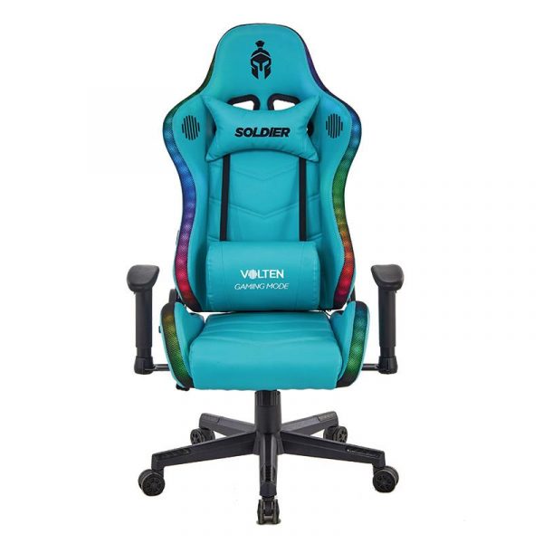 SILLA GAMING RGB SOLDIER TURQUESA VOLTEN VL1614 - Imagen 2