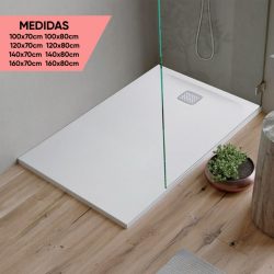 PLATO DUCHA CARGA MINERAL BLANCO SERIE RIVER BENOTTI