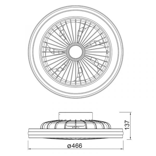APLIQUE VENTILADOR DE TECHO CON LUZ RGB AIRMEC - Imagen 4