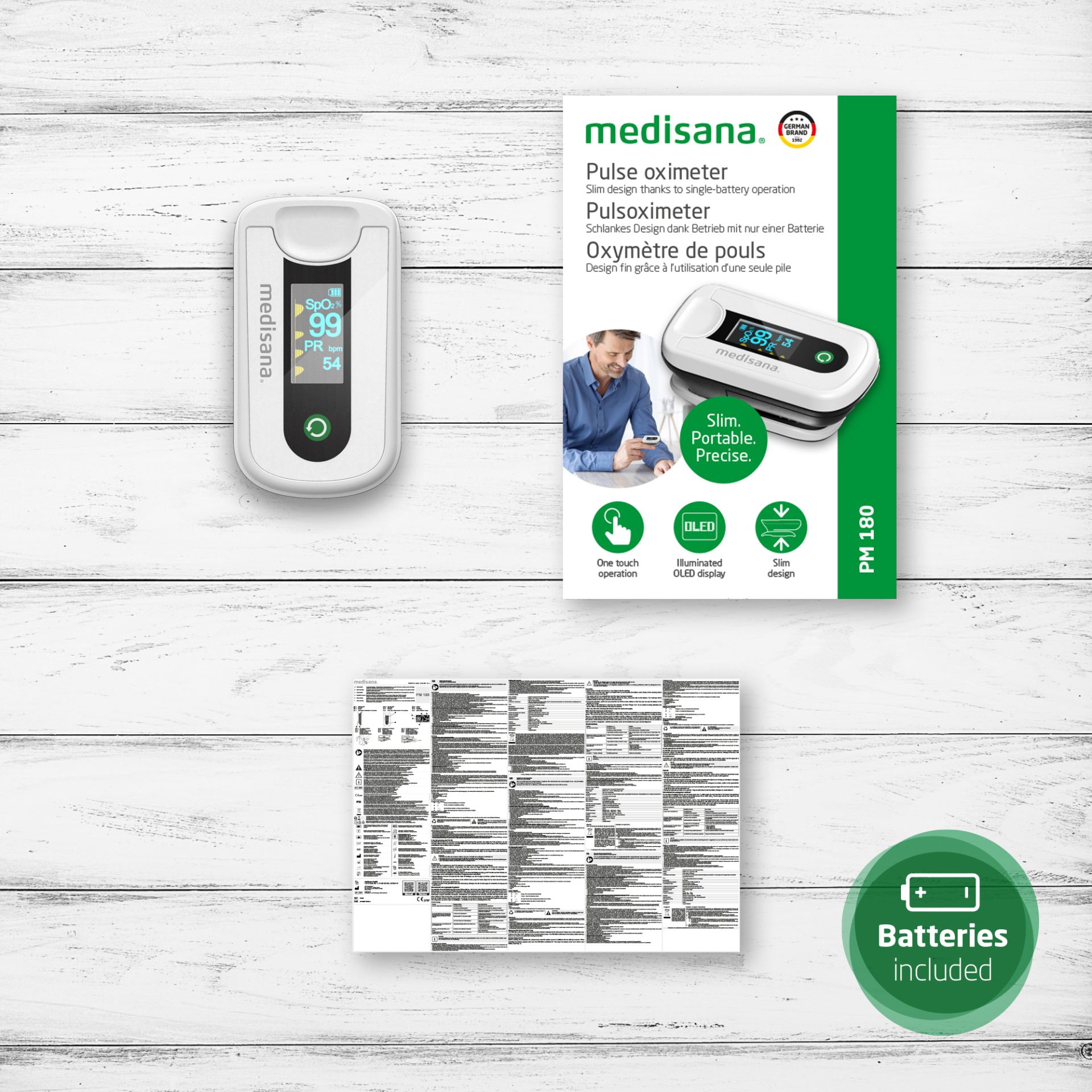 PULSIOXIMETRO DIGITAL CON MONITOR SATURACION OXIGENO MEDISANA PM180 - Imagen 6