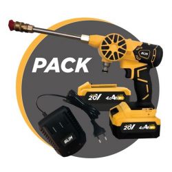 PISTOLA HIDROLIMPIADORA S/CARBONES 20V + BATERIA 4AH + CARGADOR BLIM PACK179