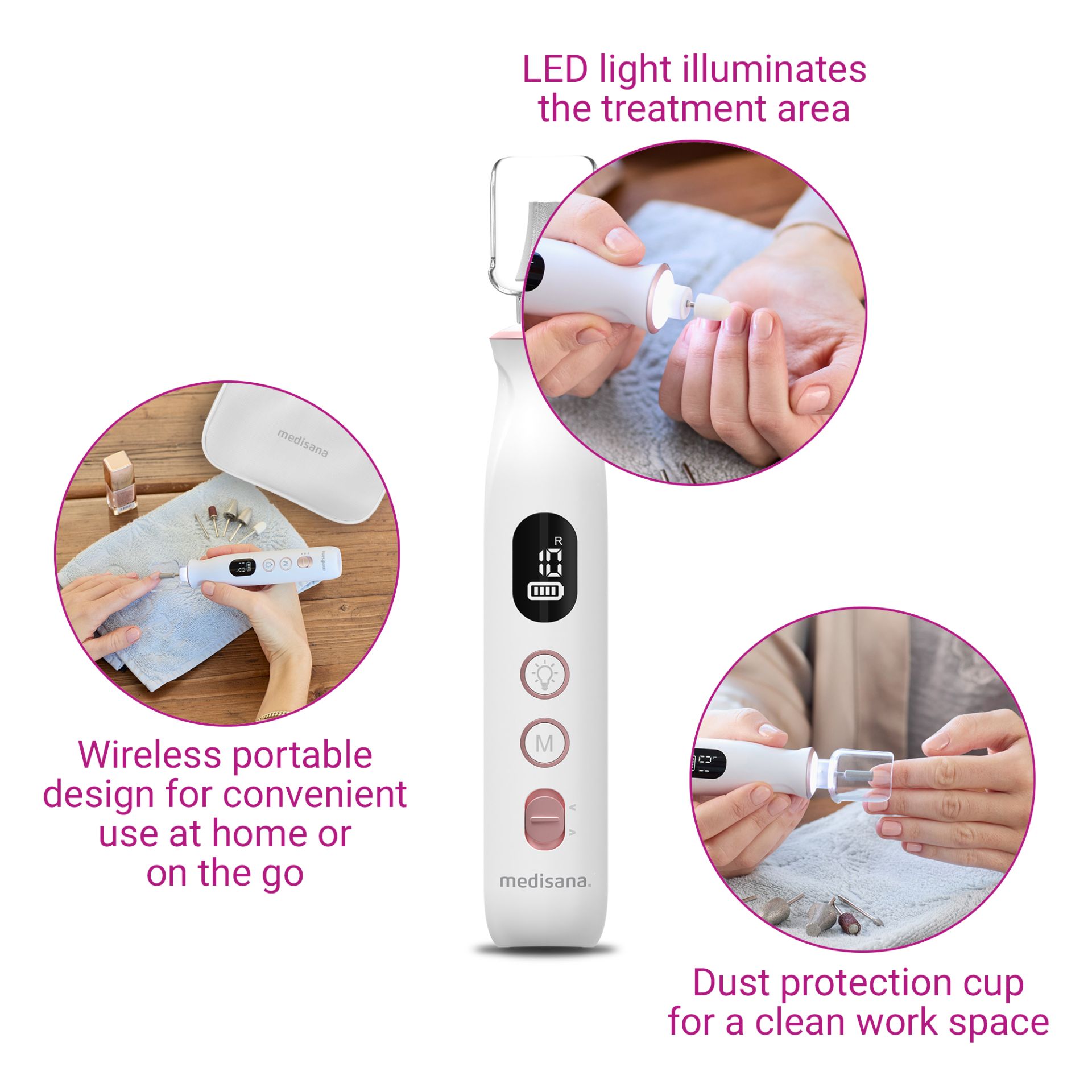 SET DE MANICURA Y PEDICURA 10PCS MEDISANA MP940 - Imagen 4