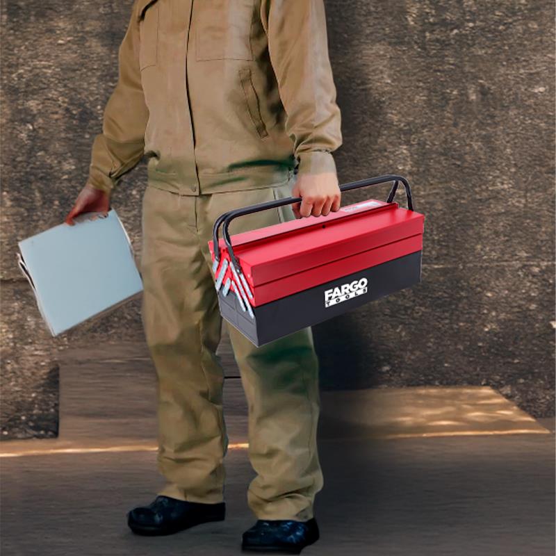 CAJA HERRAMIENTAS METALICA 48.8X20X30CM FARGO TOOLS FT1419 - Imagen 8