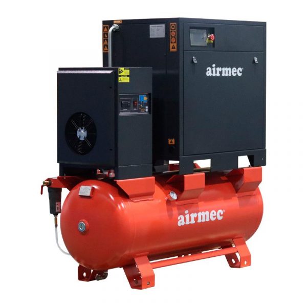 COMPRESOR TORNILLO+CALDERA+SECADOR 360L 10HP AIRMEC AM131592 - Imagen 4