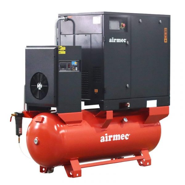 COMPRESOR TORNILLO+CALDERA+SECADOR 500L 20HP AIRMEC AM131593 - Imagen 2