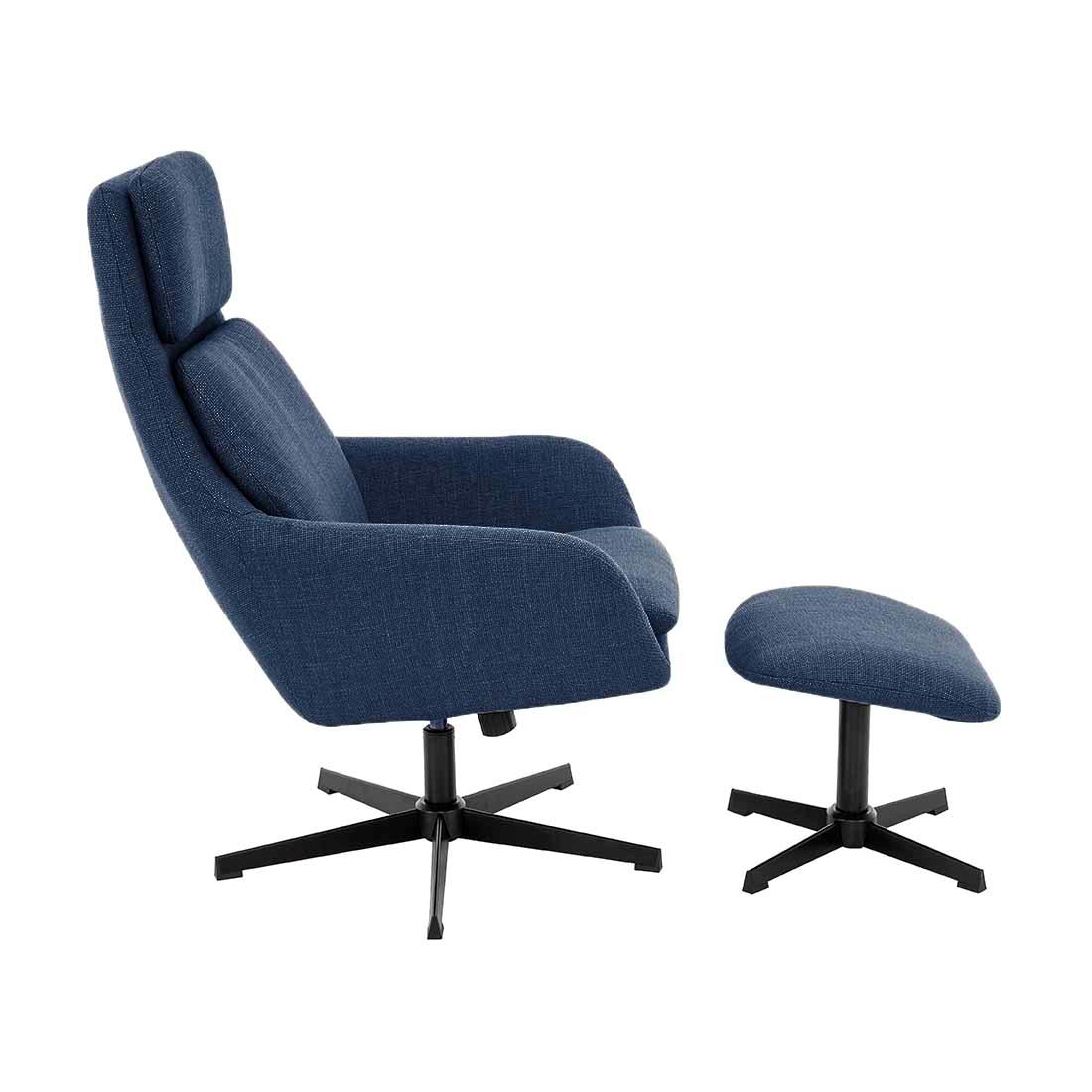 SILLON RELAX C/REPOSAPIES MERIN TELA BJORN AZUL ANAF5090-03 - Imagen 2