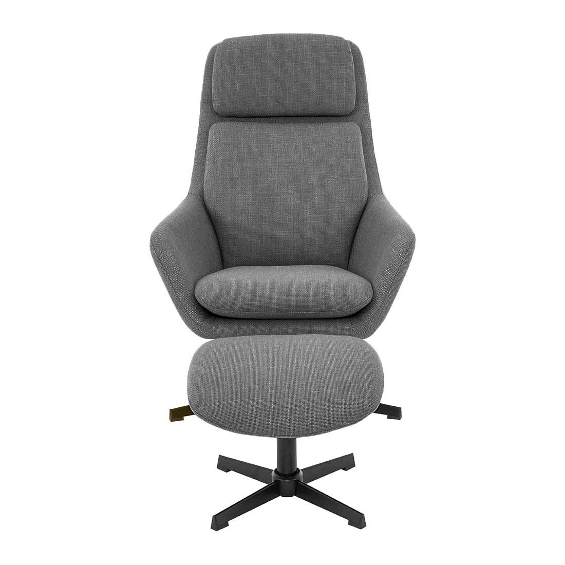 SILLON RELAX C/REPOSAPIES MERIN TELA BJORN GRIS OSCURO ANAF5090-04 - Imagen 4