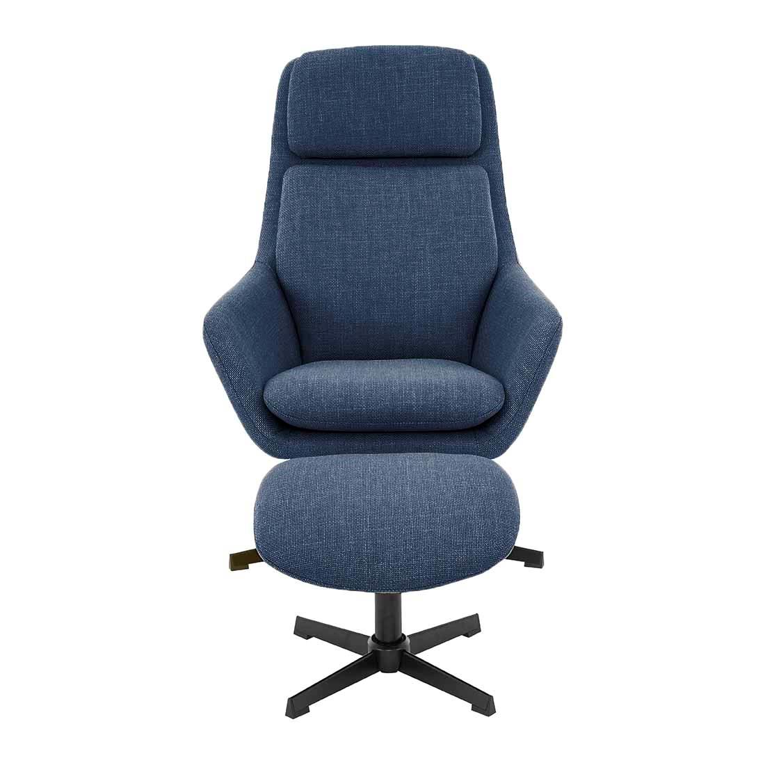 SILLON RELAX C/REPOSAPIES MERIN TELA BJORN AZUL ANAF5090-03 - Imagen 4