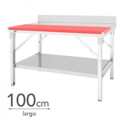 MESA DE TRABAJO INOX CON PLACA DE CORTE 100X60X80CM LARRYHOUSE LH2260