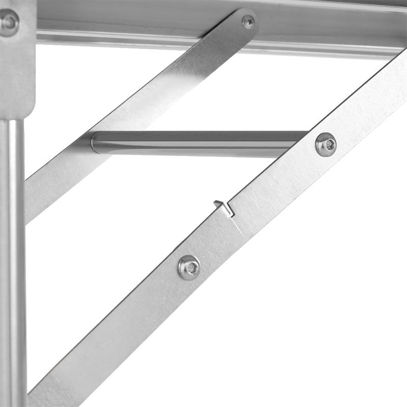 MESA DE TRABAJO INOX PLEGABLE 160X60X80CM LARRYHOUSE LH2255 - Imagen 6