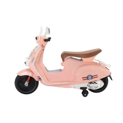 MOTO SCOOTER CLASICO CON RUEDINES ROSA 33016 - Imagen 2