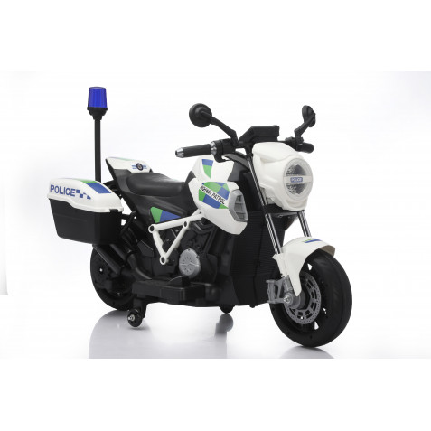 MOTO DE POLICIA INFANTIL A BATERIA CON RUEDINES 33013 - Imagen 2