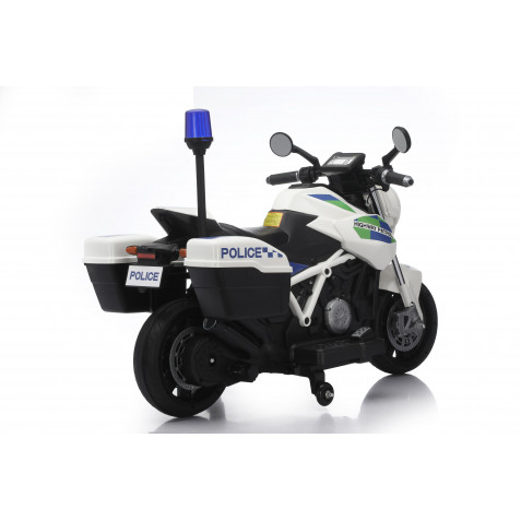 MOTO DE POLICIA INFANTIL A BATERIA CON RUEDINES 33013 - Imagen 5