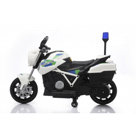 MOTO DE POLICIA INFANTIL A BATERIA CON RUEDINES 33013 - Imagen 8