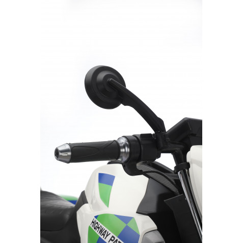 MOTO DE POLICIA INFANTIL A BATERIA CON RUEDINES 33013 - Imagen 9