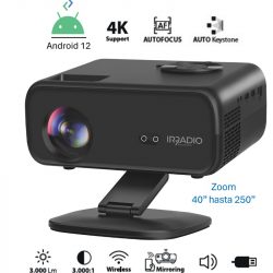 PROYECTOR PORTATIL 4K ALTA DEFINICION C/ANDROID 13 (AOSP)- IR-SMART 600HD IRRADIO 558100431
