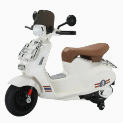MOTO SCOOTER CLASICO CON RUEDINES BLANCO 33014