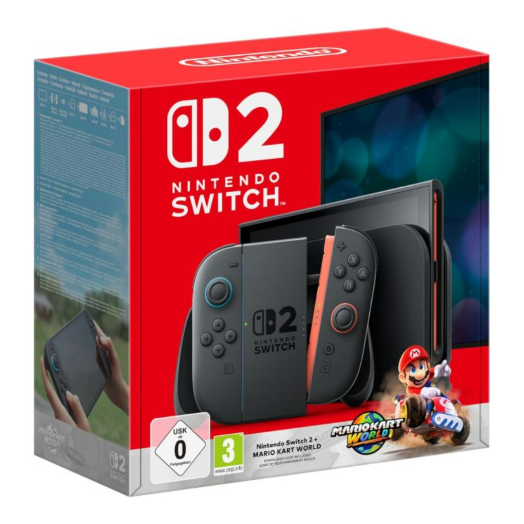 NINTENDO SWITCH 2 + JUEGO MARIO KART WORLD CONSOLAS