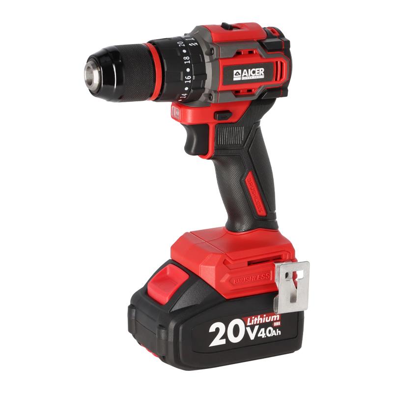 PACK RADIAL+TALADRO+LLAVE IMPACTO+MARTILLO 20V ONLY ONE (2X 2+4AH) AICER AC1730 - Imagen 2