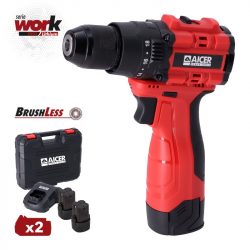 TALADRO PERCUTOR 16V BRUSHLESS SERIE WORK (2X 2.0AH) AICER AC1798