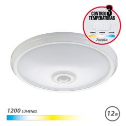 APLIQUE DE SUPERFICIE LED CON SENSOR 12W 1200LM LUZ CCT ELBAT EB0584