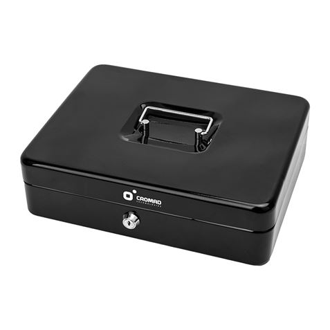 CAJA DE CAUDALES METALICA CON LLAVE 9X30X24CM 5 COMPARTIMENTOS CROMAD CR1226 CAJAS FUERTES ELECTRONICAS SEGURIDAD CAJAS DE SEGURIDAD CAJAS PARA SEGURIDADES